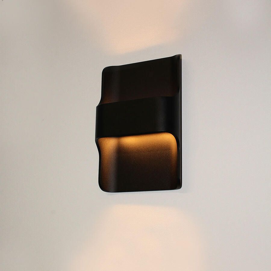 Artdelight Wandlamp Dallas 2 Lichts LED 2700K Dimbaar Zwart