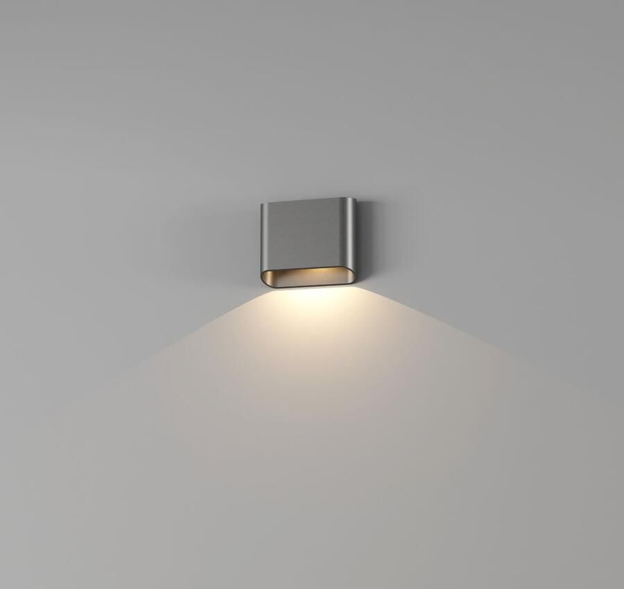 Artdelight Wandlamp Diaz 1 Lichts LED 2700K Dimbaar Gunmetal