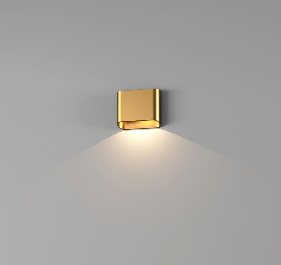 Artdelight Wandlamp Diaz 1 Lichts LED 2700K Dimbaar Warm Goud