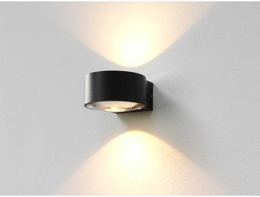 Artdelight Wandlamp Hudson 2 Lichts LED 2700K Dimbaar Antraciet