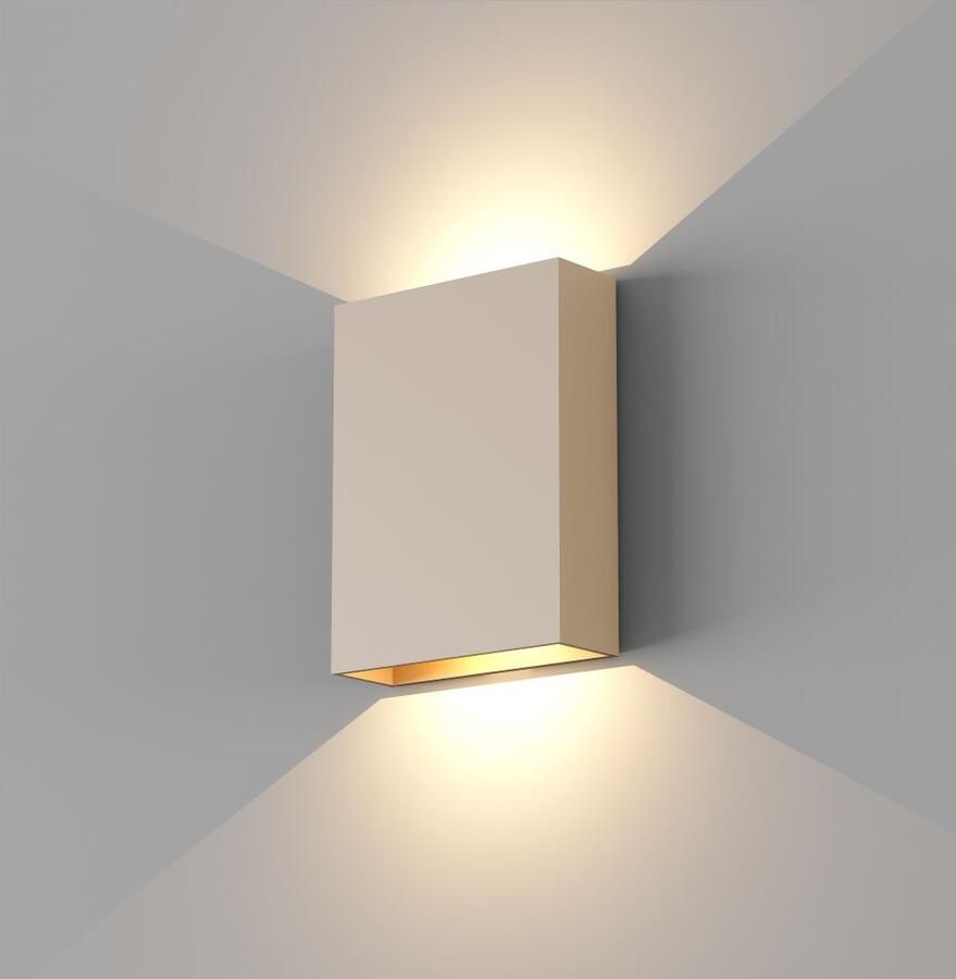 Artdelight Wandlamp Memphis 2 Lichts LED 2700K Dimbaar Champagne