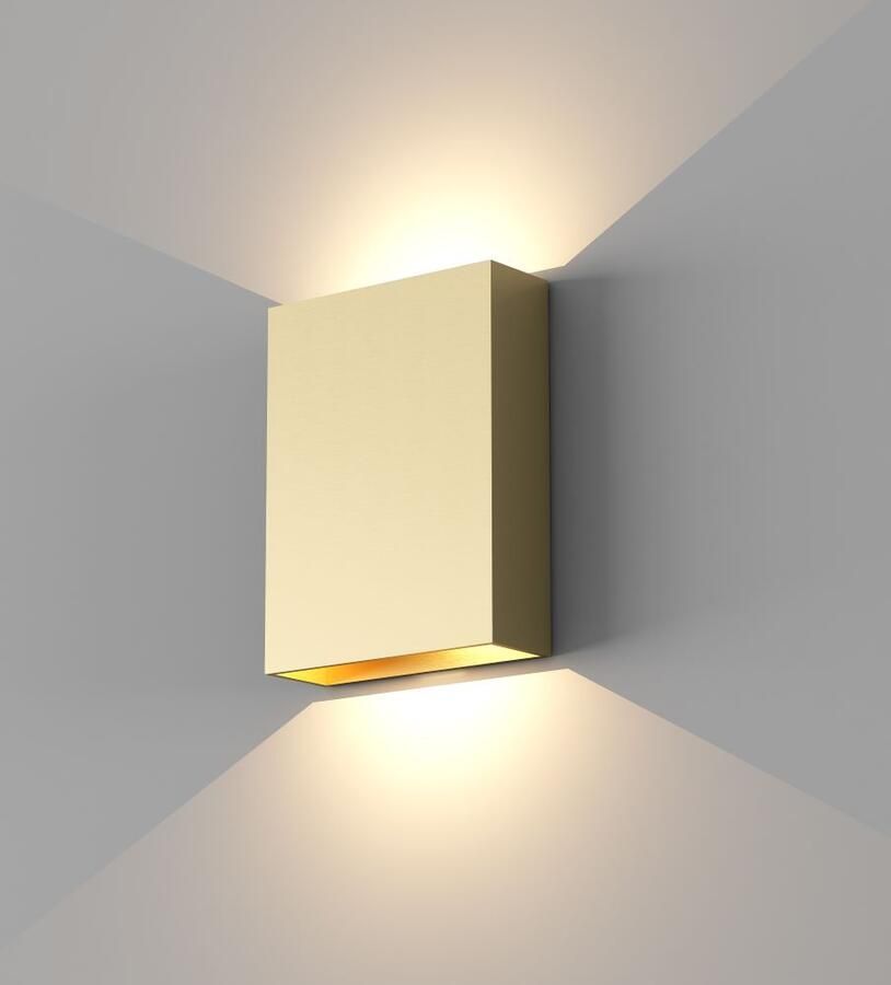 Artdelight Wandlamp Memphis 2 Lichts LED 2700K Dimbaar Geborsteld Goud