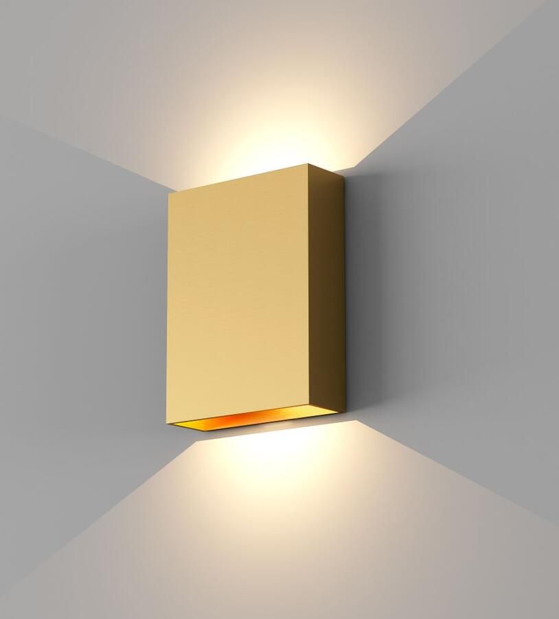 Artdelight Wandlamp Memphis 2 Lichts LED 2700K Dimbaar Warm Goud