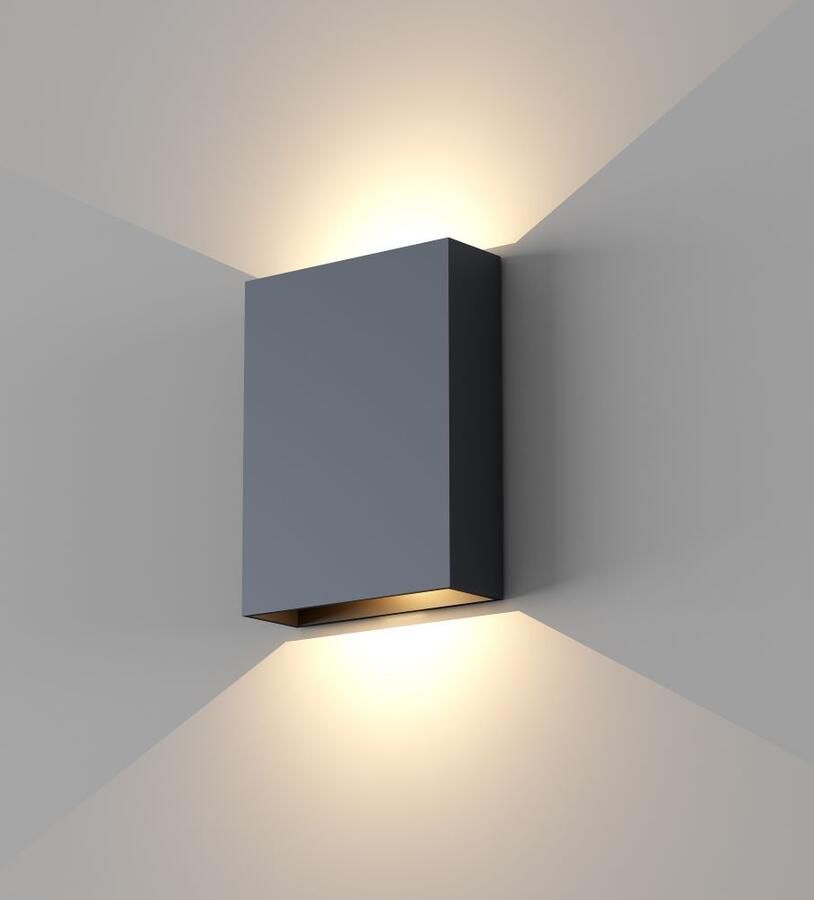 Artdelight Wandlamp Memphis 2 Lichts LED 2700K Dimbaar Zwart