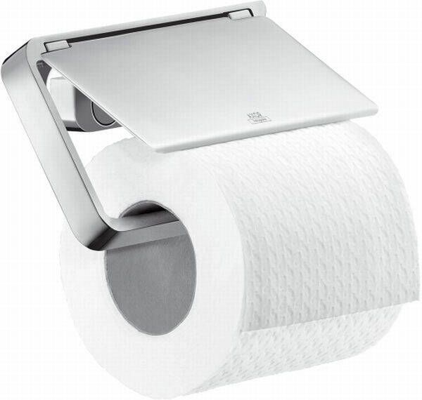 Axor Universal Softsquare toiletrolhouder met klep 8 x 13 5 x 21 cm chroom