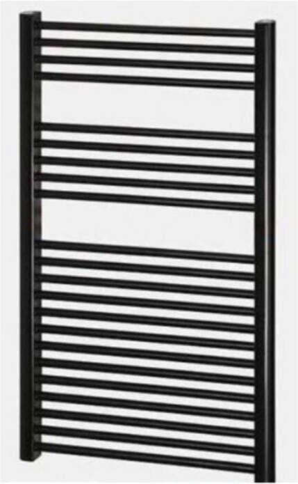 Boss & Wessing Designradiator BWS Nile Gobi 110x60cm Zwart Midden zij-aansluiting
