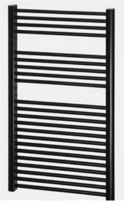 Boss & Wessing Designradiator Nile Gobi 110x60cm Zwart (Midden zij-aansluiting)