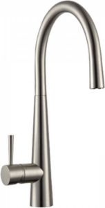 Nemo Go Silk II keukenmengkraan eengreeps met hoge draaibare bek keramische schijven met flexibels verchroomd messing hoogte van kraan base 420 mm KE-82451