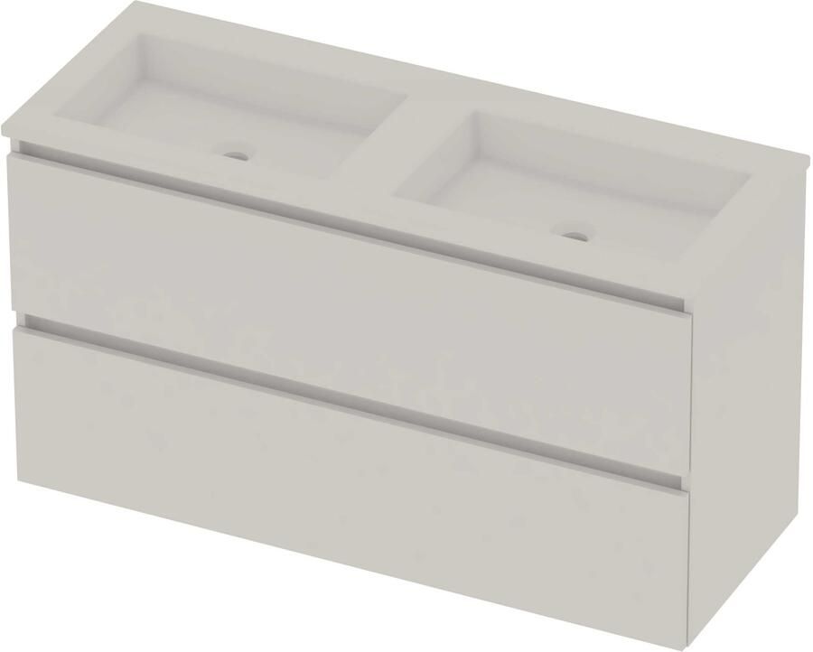 Basic-Line Aura 46 Badmeubelset Acryl 120x46x62 cm A46GWCHW120D0 Ice White Glans Wit
