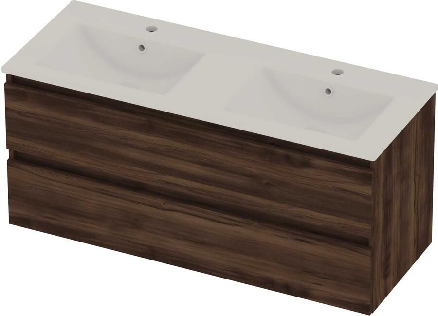 Basic-Line Coach 46 Badmeubelset Porselein 120x46x54 cm C46GWEBA120D2 Barista Oak Glans Wit