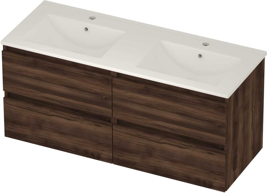 Basic-Line Coach 46 Badmeubelset Porselein 120x46x54 cm C46gweba2x602 Barista Oak Glans Wit