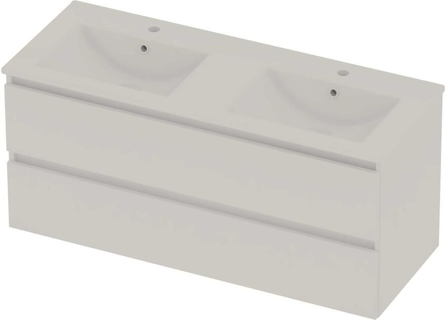 Basic-Line Coach 46 Badmeubelset Porselein 120x46x54 cm C46GWEMW120D2 Mat White Glans Wit