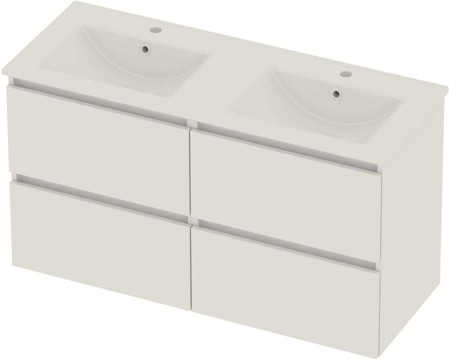 Basic-Line Coach 46 Badmeubelset Porselein 120x46x62 cm C46gwchw2x602 Ice White Glans Wit