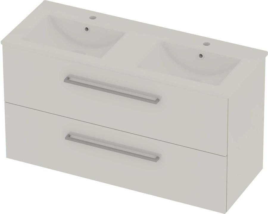 Basic-Line Coach 46 Badmeubelset Porselein 120x46x62 cm C46GWDHW120D2 Ice White Glans Wit