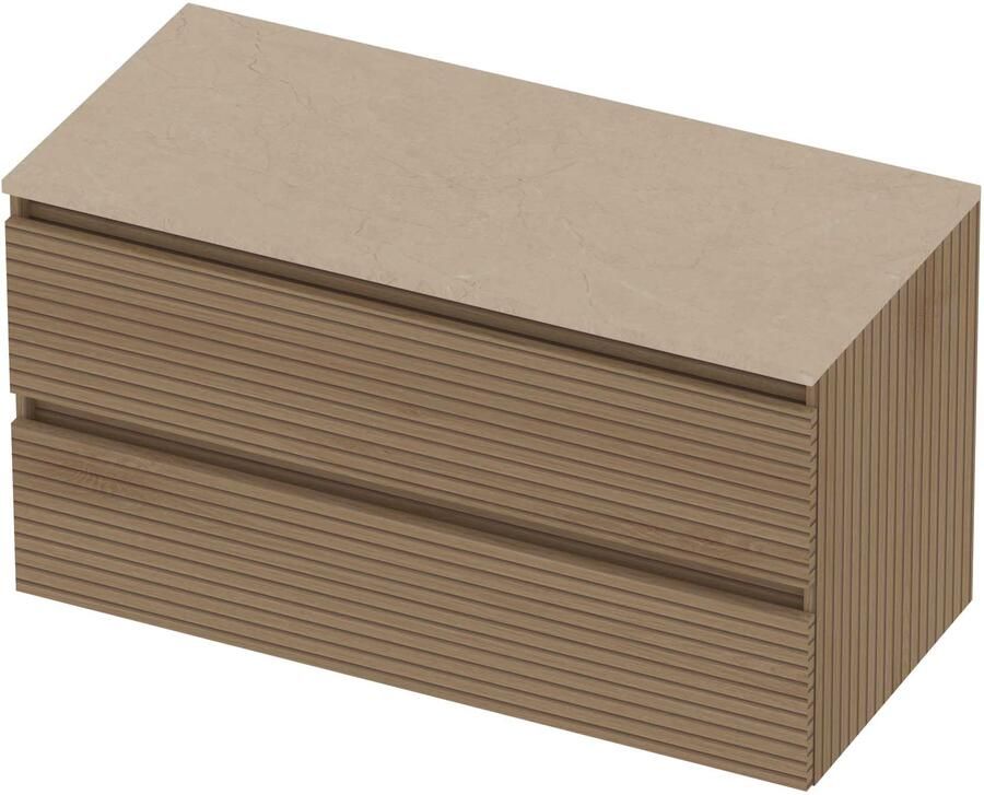 Basic-Line Deck 46 Badmeubelset Greeploos 100x46x58 cm Lamello Oak Sand Stone