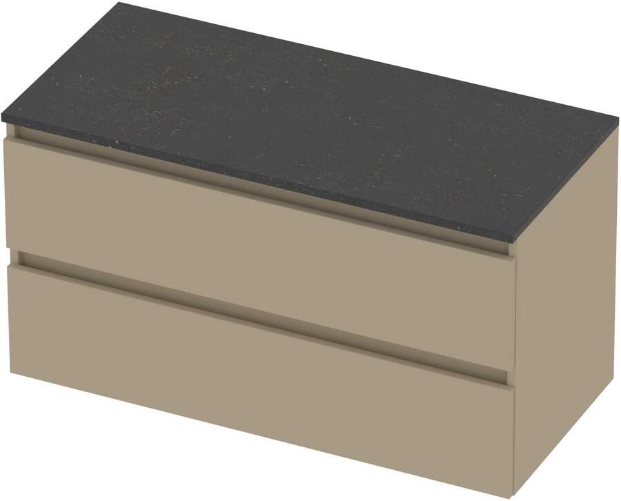 Basic-Line Deck 46 Badmeubelset Greeploos 100x46x58 cm Mat Beige Blue Stone