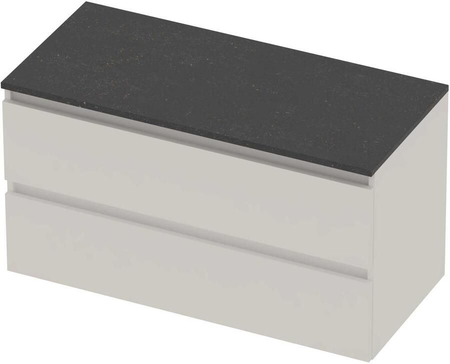 Basic-Line Deck 46 Badmeubelset Greeploos 100x46x58 cm Mat White Blue Stone