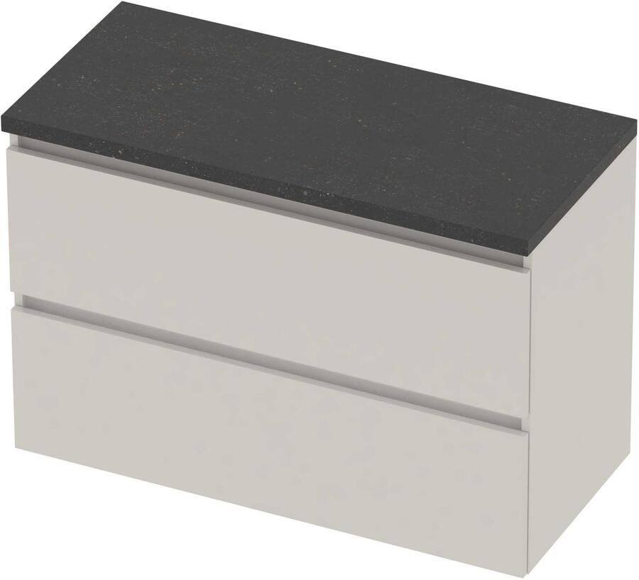 Basic-Line Deck 46 Badmeubelset Greeploos 100x46x66 cm Ice White Blue Stone