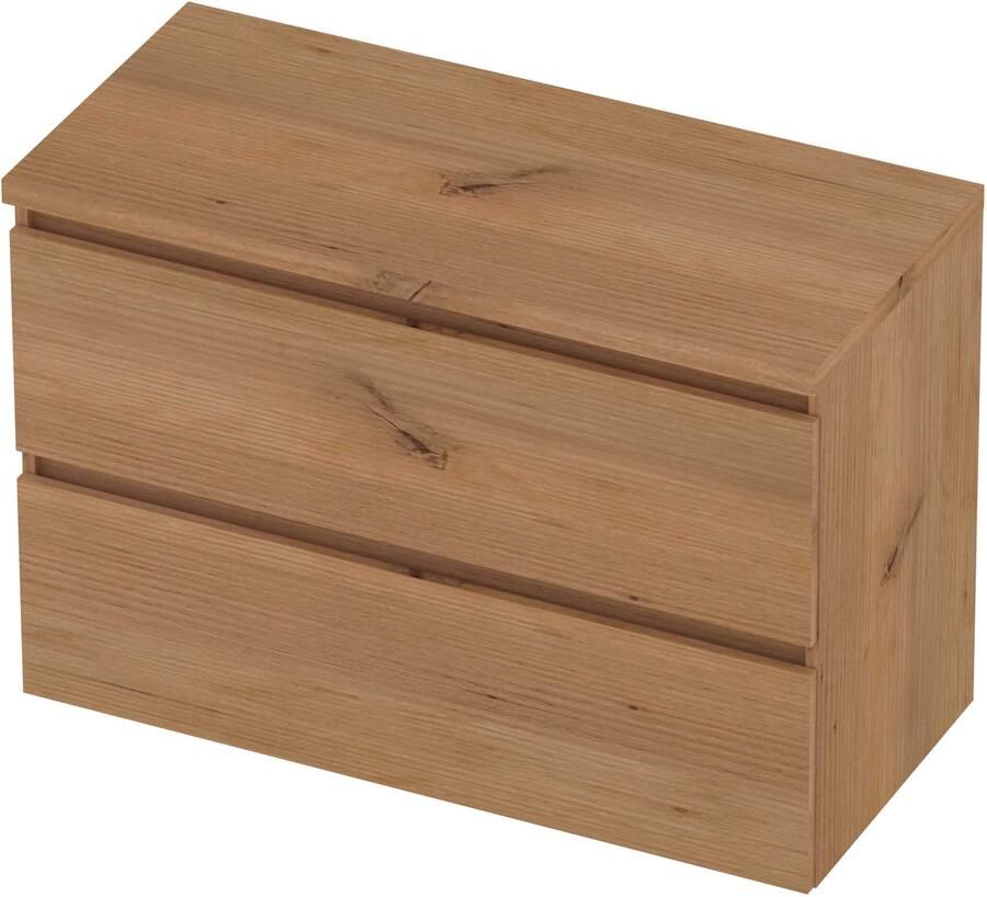 Basic-Line Deck 46 Badmeubelset Greeploos 100x46x66 cm Whisky Oak