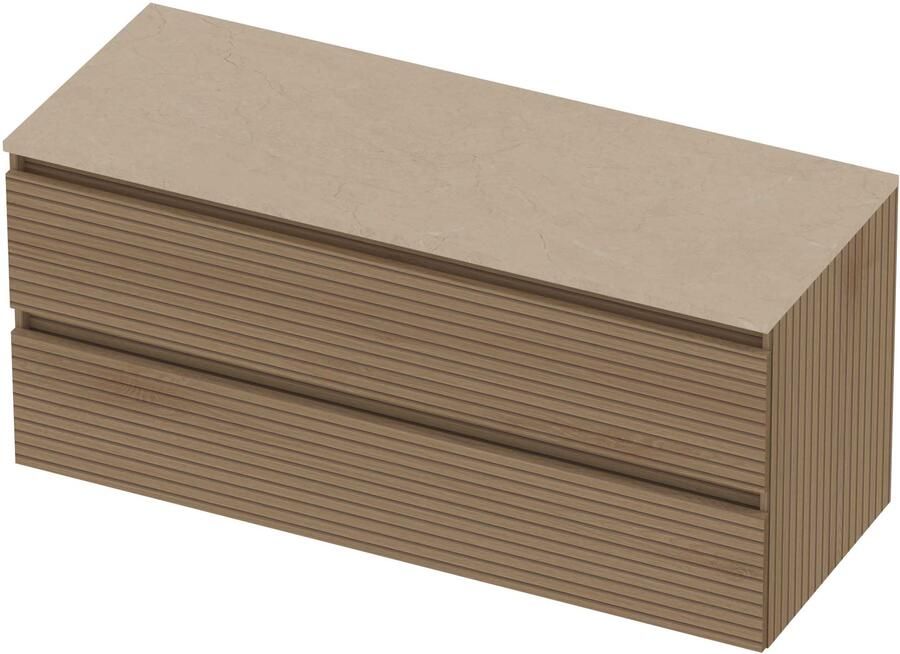 Basic-Line Deck 46 Badmeubelset Greeploos 120x46x58 cm D46SSELO120 Lamello Oak Sand Stone
