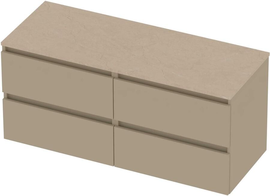 Basic-Line Deck 46 Badmeubelset Greeploos 120x46x58 cm D46ssemb2x60 Mat Beige Sand Stone