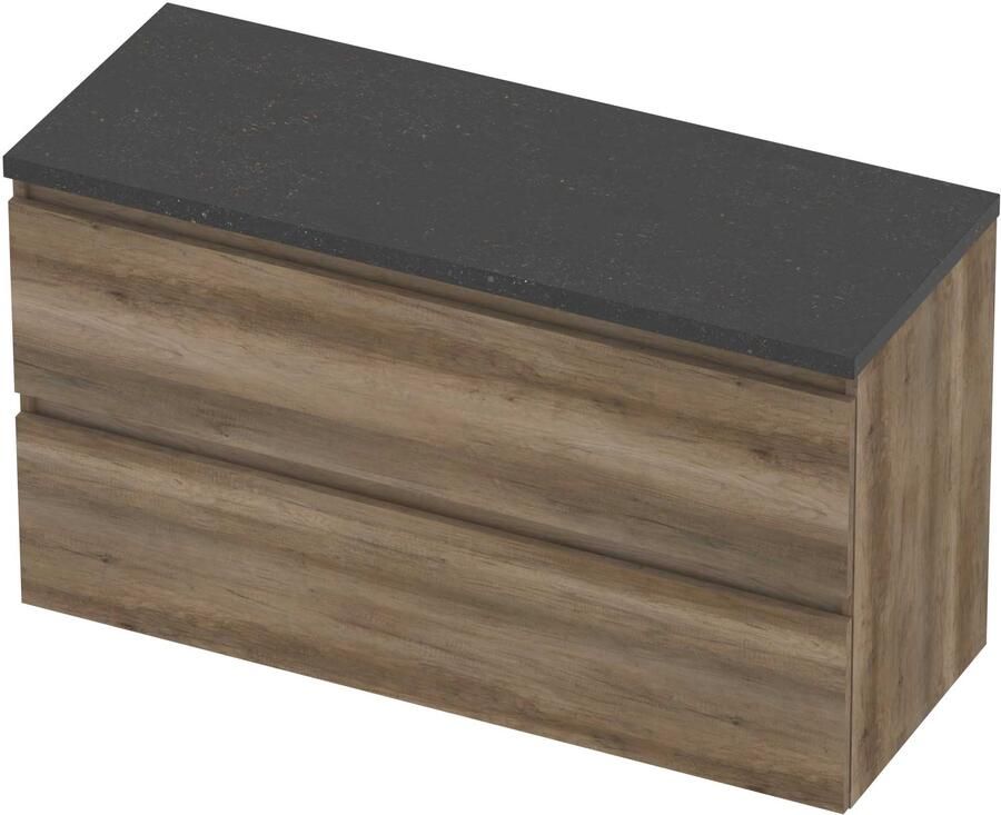 Basic-Line Deck 46 Badmeubelset Greeploos 120x46x66 cm D46BSCSO120 Scotch Oak Blue Stone