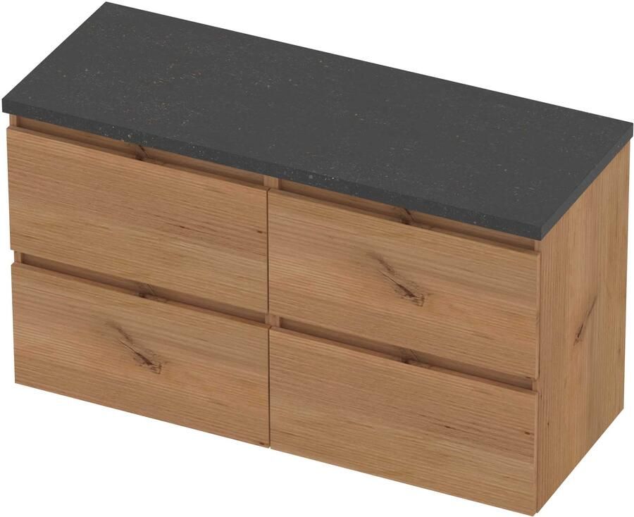 Basic-Line Deck 46 Badmeubelset Greeploos 120x46x66 cm D46bscwo2x60 Whisky Oak Blue Stone
