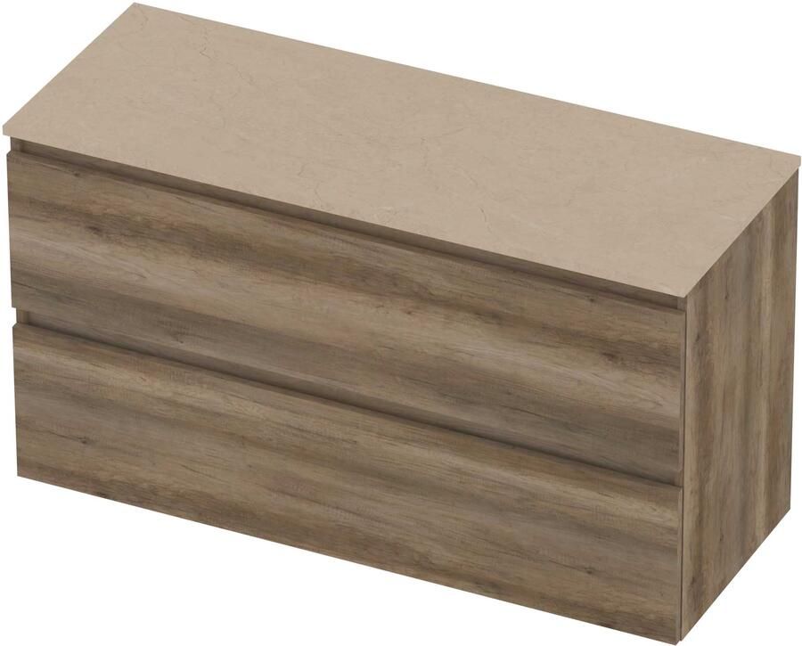 Basic-Line Deck 46 Badmeubelset Greeploos 120x46x66 cm D46SSCSO120 Scotch Oak Sand Stone