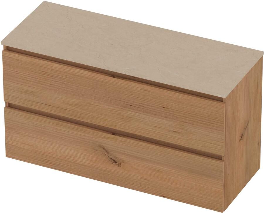 Basic-Line Deck 46 Badmeubelset Greeploos 120x46x66 cm D46SSCWO120 Whisky Oak Sand Stone