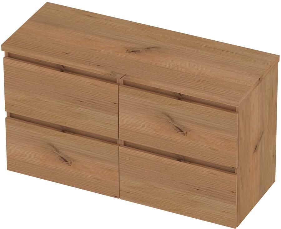Basic-Line Deck 46 Badmeubelset Greeploos 120x46x66 cm D46woc2x60 Whisky Oak