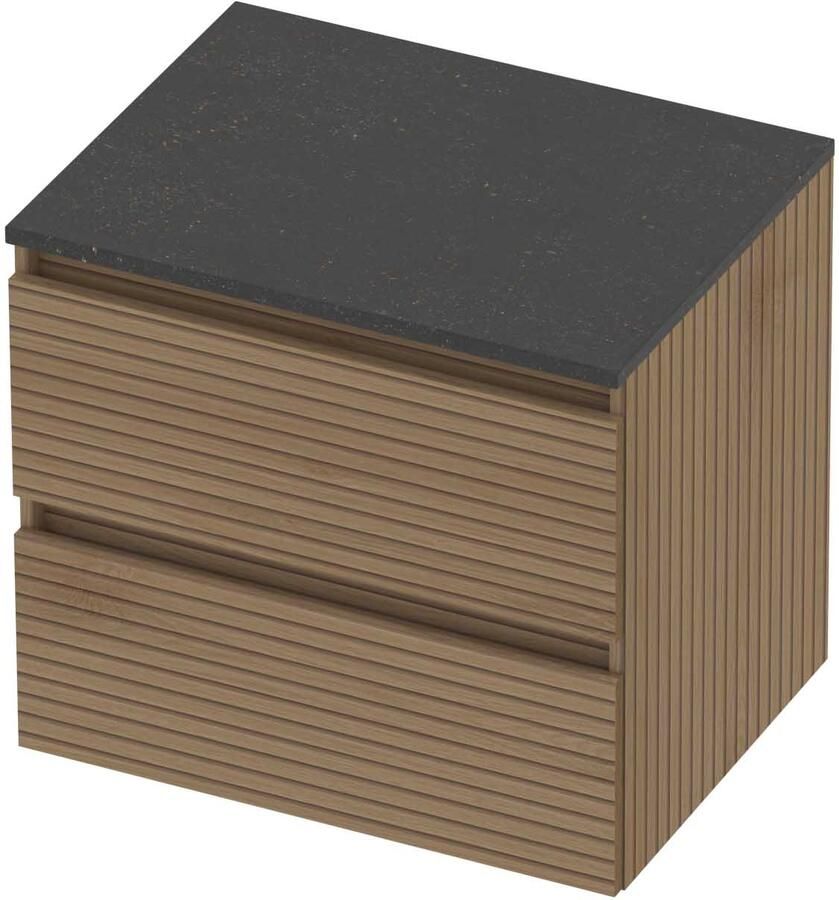 Basic-Line Deck 46 Badmeubelset Greeploos 60x46x58 cm Lamello Oak Blue Stone