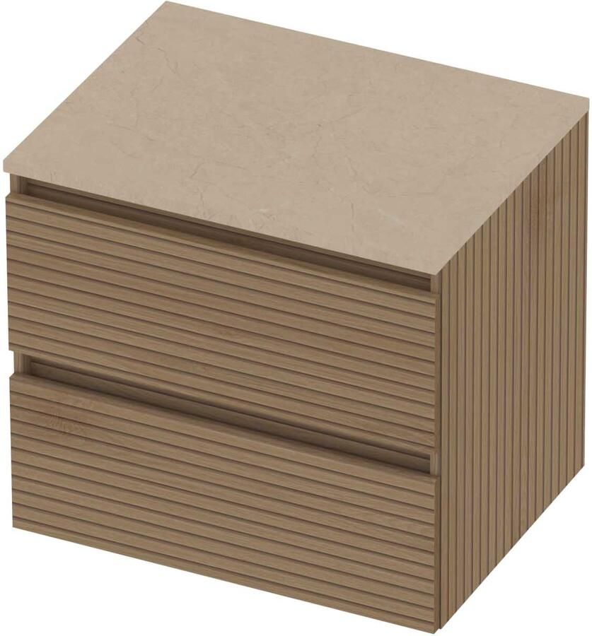 Basic-Line Deck 46 Badmeubelset Greeploos 60x46x58 cm Lamello Oak Sand Stone
