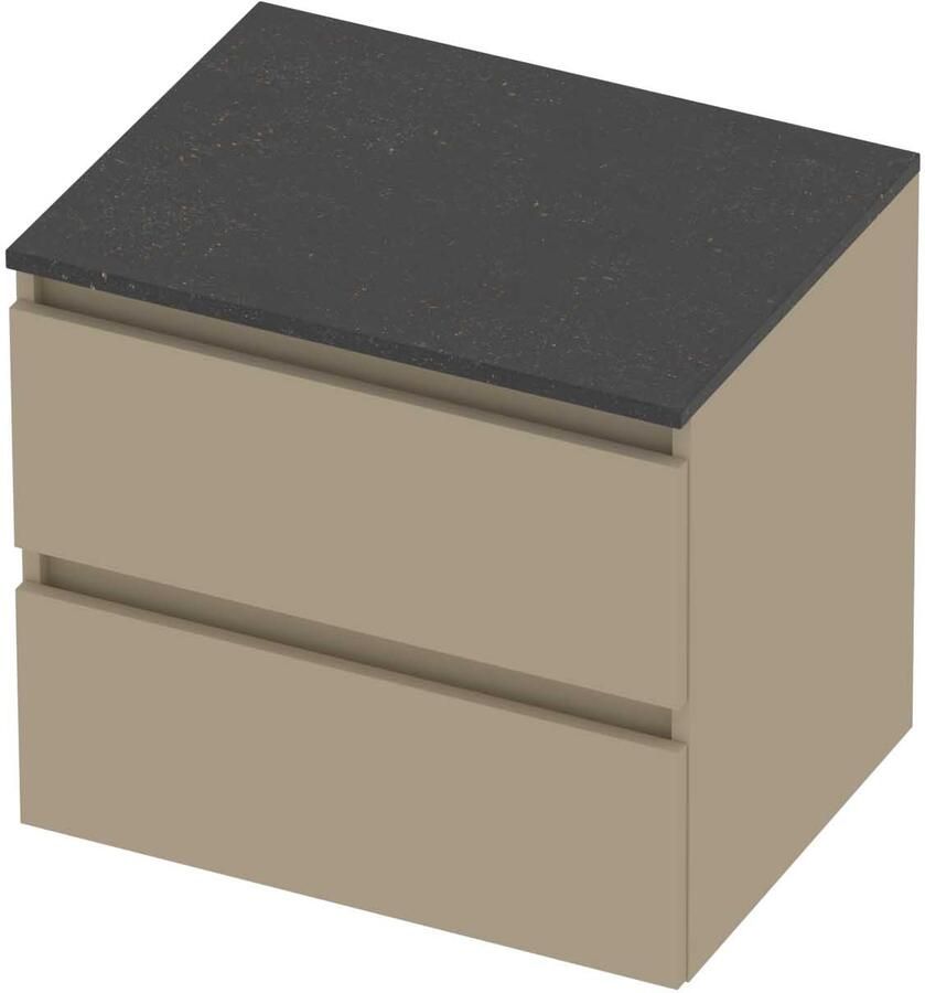 Basic-Line Deck 46 Badmeubelset Greeploos 60x46x58 cm Mat Beige Blue Stone