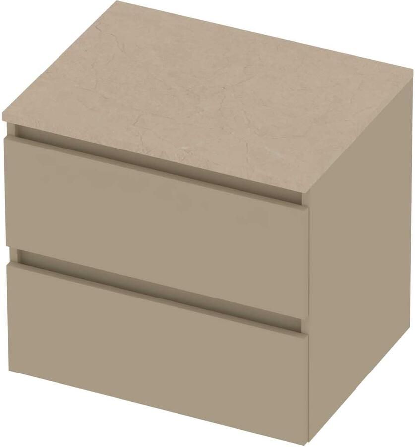 Basic-Line Deck 46 Badmeubelset Greeploos 60x46x58 cm Mat Beige Sand Stone