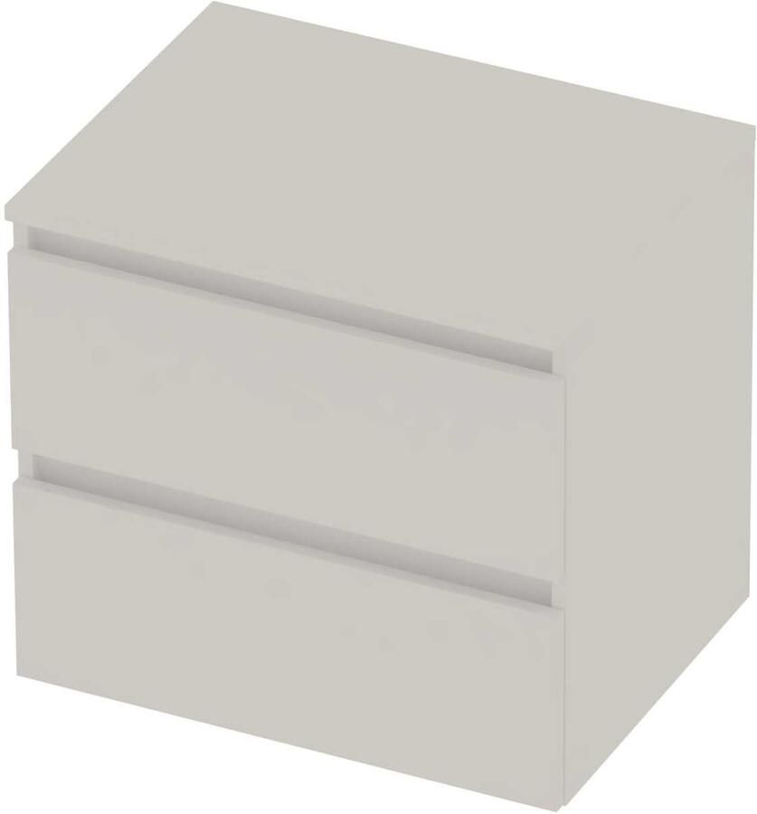 Basic-Line Deck 46 Badmeubelset Greeploos 60x46x58 cm Mat White Mat Wit