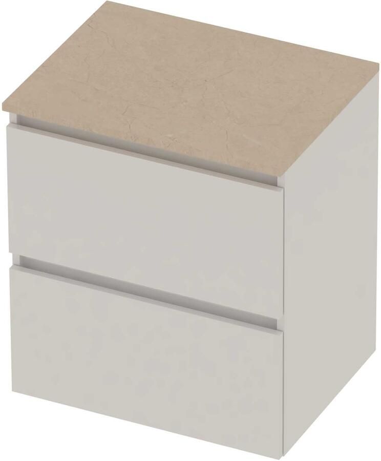 Basic-Line Deck 46 Badmeubelset Greeploos 60x46x66 cm Ice White Sand Stone