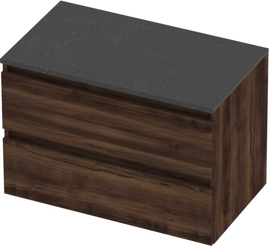 Basic-Line Deck 46 Badmeubelset Greeploos 80x46x58 cm Barista Oak Blue Stone