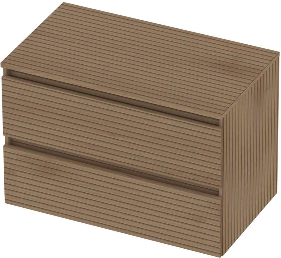 Basic-Line Deck 46 Badmeubelset Greeploos 80x46x58 cm Lamello Oak