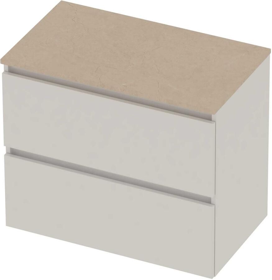 Basic-Line Deck 46 Badmeubelset Greeploos 80x46x66 cm Ice White Sand Stone