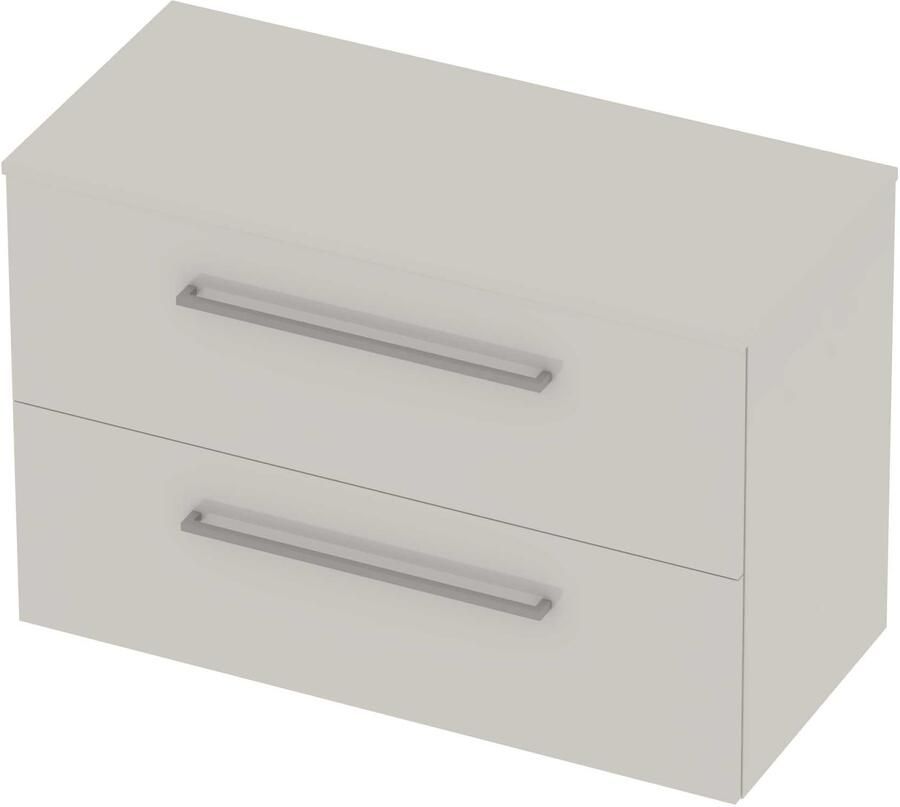 Basic-Line Deck 46 Badmeubelset Voor Grepen 100x46x66 cm Ice White