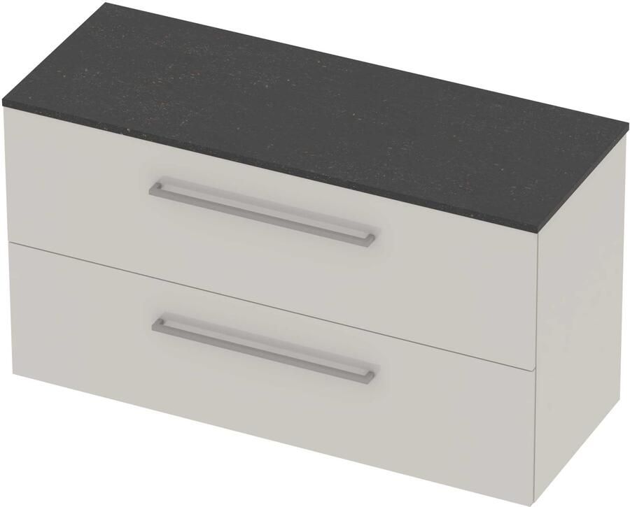 Basic-Line Deck 46 Badmeubelset Voor Grepen 120x46x66 cm D46BSDHW120 Ice White Blue Stone