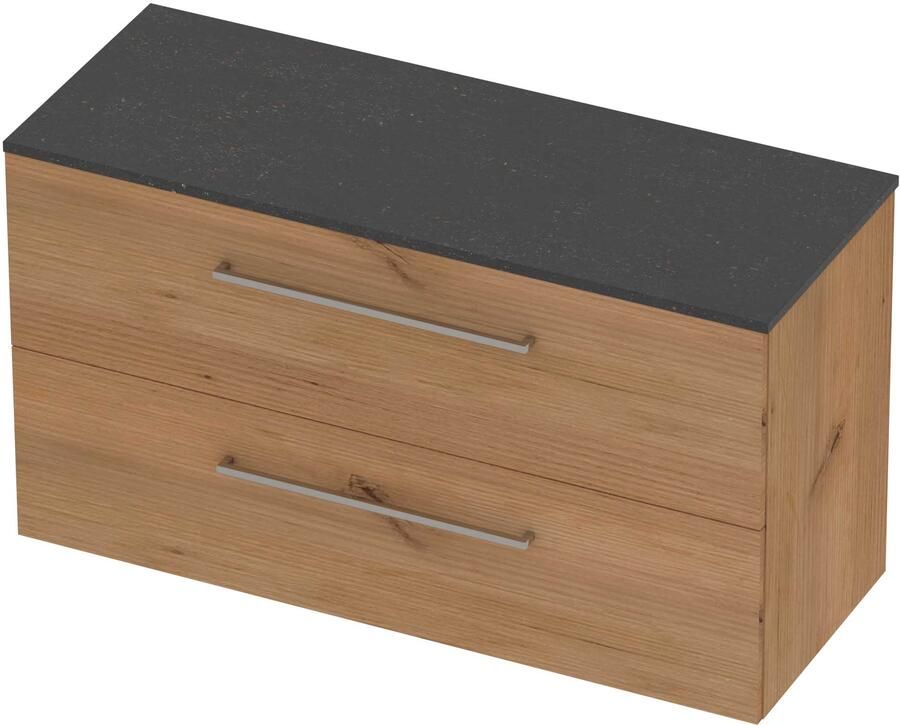 Basic-Line Deck 46 Badmeubelset Voor Grepen 120x46x66 cm D46BSDWO120 Whisky Oak Blue Stone