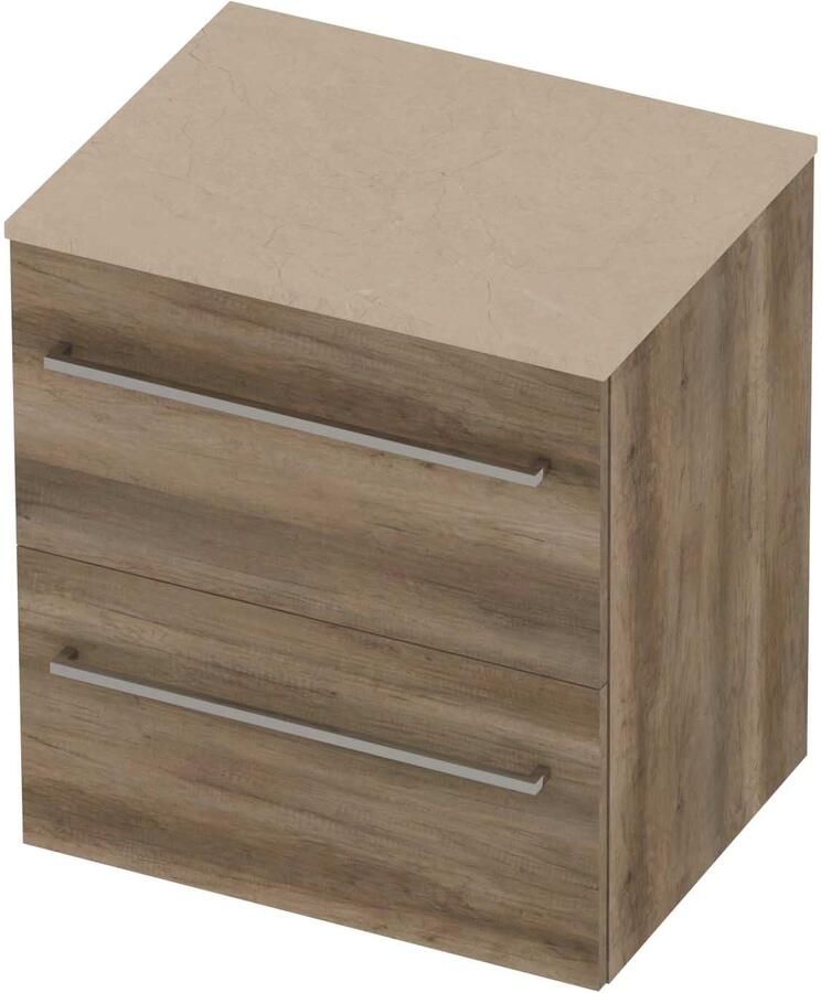 Basic-Line Deck 46 Badmeubelset Voor Grepen 120x46x66 cm D46hwd2x60 Ice White