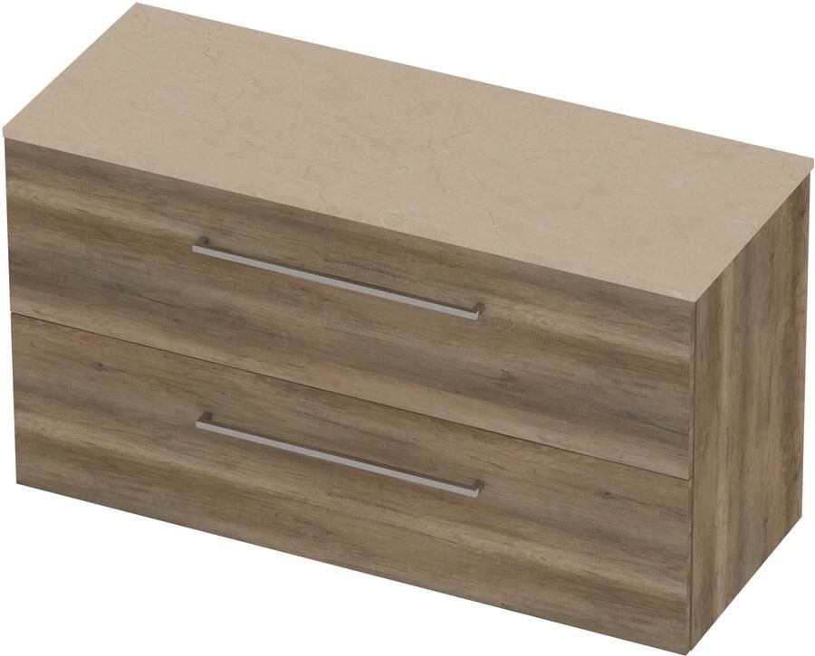 Basic-Line Deck 46 Badmeubelset Voor Grepen 120x46x66 cm D46SSDSO120 Scotch Oak Sand Stone