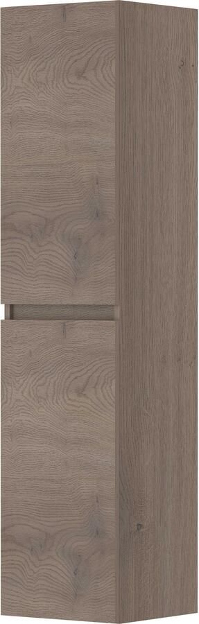 Basic-Line Hoge Kast 2 Deuren Greeploos 35x35x150 cm Dusk Oak