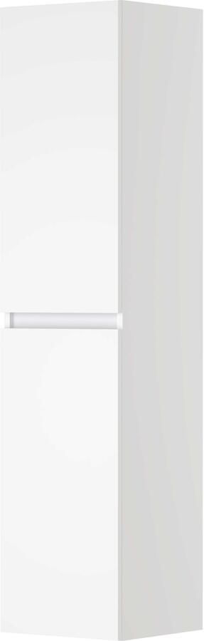 Basic-Line Hoge Kast 2 Deuren Greeploos 35x35x150 cm Mat White