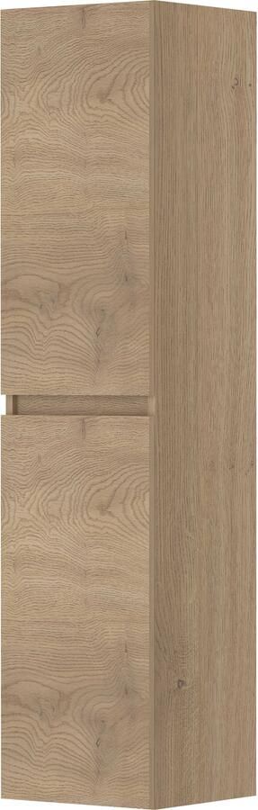 Basic-Line Hoge Kast 2 Deuren Greeploos 35x35x150 cm Pure Oak