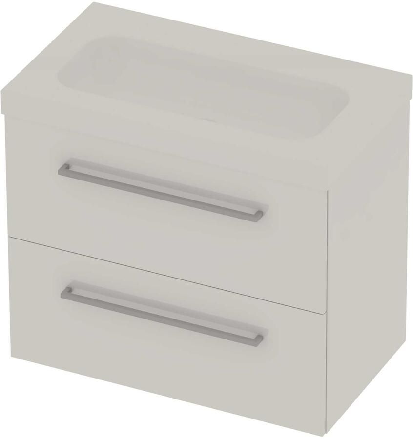 Basic-Line Moby 46 Badmeubelset Polystone 2 Laden 80x46x66 cm Ice White Glans Wit