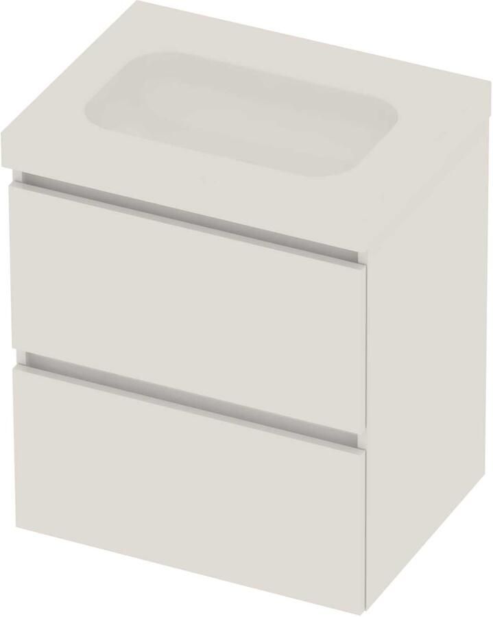 Basic-Line Moby 46 Badmeubelset Polystone 60x46x66 cm Ice White Glans Wit