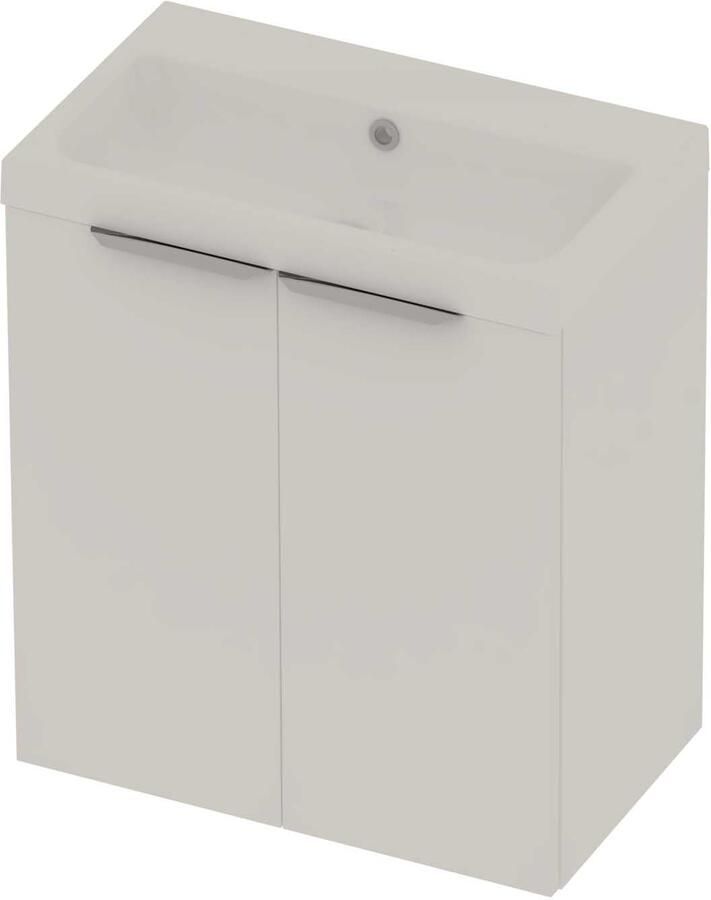 Basic-Line Pretty 36 Badmeubelset Polystone Zonder Kraangat 60x36x70 cm Mat White Glans Wit - Foto 1
